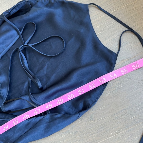 Reformation Jeany silk navy blue maxi halter dress - SMALL PETITE - with tags - Picture 7 of 9